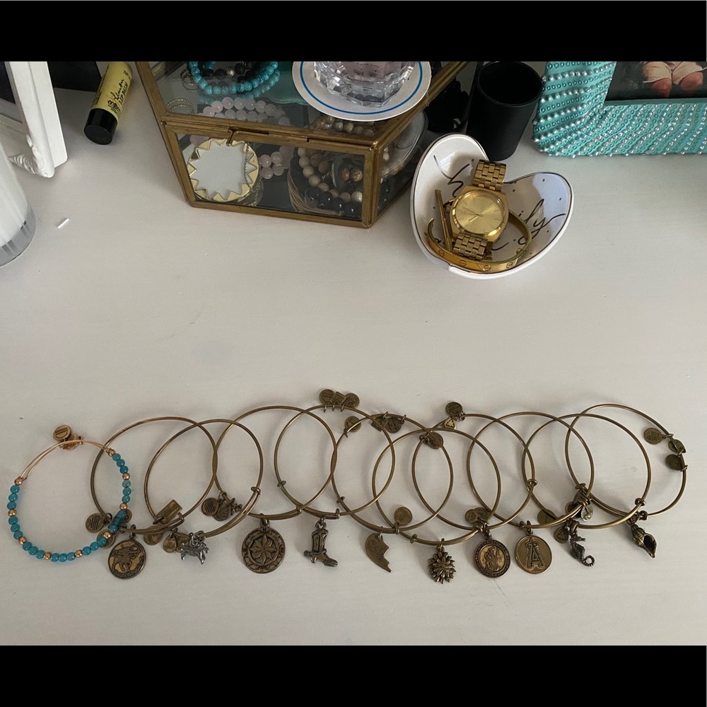 Alex and ani gold bracelet bundle